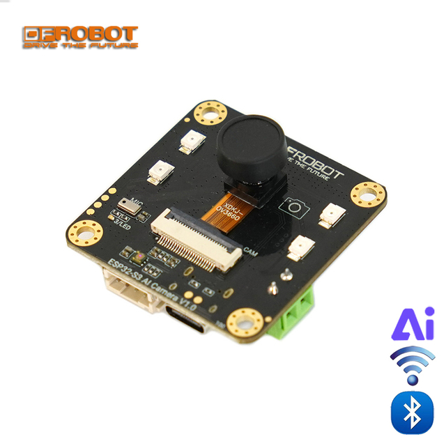 Chipboard Dfrobot Esp32-s3 Ai Camera Module ( Image Recognition, Night Vision, Chatgpt Voice Interaction)