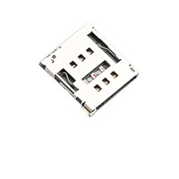 Conector Eléctrico JME Nano SIM de 15 mm y 6 Pines con Muelle de Expulsión Superior, Tipo Cajón, Soldadura Interna/Externa, OEM