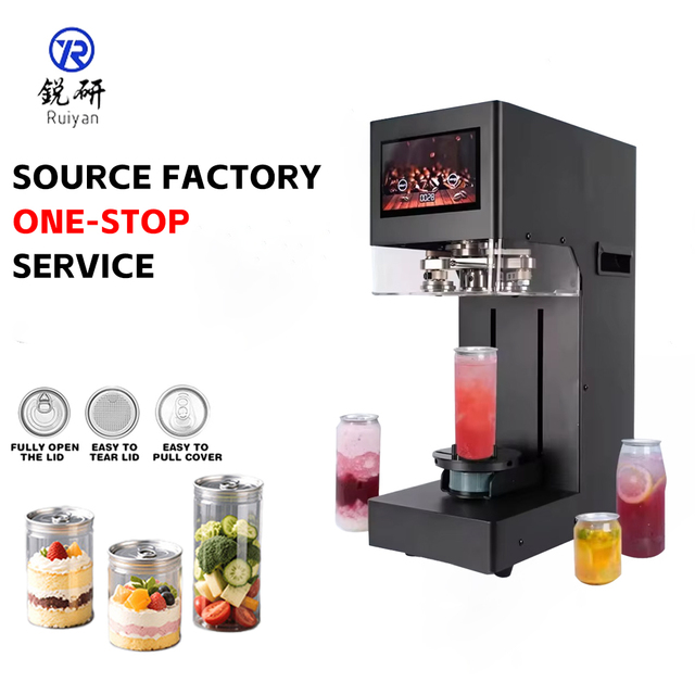 2026 New Style Easy to Operate Automatic PET Cup Can Sealing Machine 110V/220V Portable Coffee Milk Tea Drink Can Sealer Machine