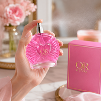 Flacon de parfum vide de luxe en verre pour femme, style Dubaï, rose, avec bouchons uniques
