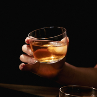 Ultradunne Japanse stijl Lowball Tumbler glazen voor whisky & sake