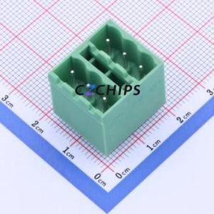 KF2EDGKVCH-5.08-2*3P Plug-in Terminal Block Through hole,P=5.08mm Connector Board-to-Board / Socket - Closed 2x3P 5.08mm Green - Product Image 1