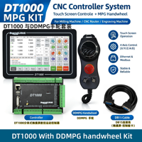 Kit de commande CNC DT1000 3/4/5 axes avec système de contrôle à écran tactile DDMPG 10 pouces, broche servo ATC, taraudage, transfert de données WiFi