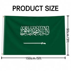 Bandera Personalizada de Arabia Saudita 3x5, Bandera de Poliéster con Logotipo Personalizado, Asta de Aluminio, Venta Internacional - Product Image 3