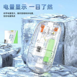 Wireless <b>Mouse</b> Rechargeable Transparent 1600Dpi Optical For Laptop Tablet Office Home Use - Product Image 4