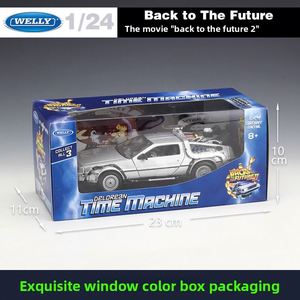 Modè<span class=keywords><strong>le</strong></span> de <span class=keywords><strong>voiture</strong></span> DeLorean en alliage moulé sous pression à l'échelle 1:24, inspiré de <span class=keywords><strong>la</strong></span> série À l'avenir, avec portes ouvrantes, contrô<span class=keywords><strong>le</strong></span> de <span class=keywords><strong>la</strong></span> force, dans un coffret cadeau coloré - Product Image 4