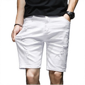 Pantalones Cortos de Mezclilla Desgastados Personalizados para Hombre, Pantalones Cortos de Verano, Pantalones Cortos Negros de Moda Casual para Hombre - Product Image 4
