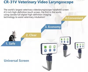 <span class=keywords><strong>Laryngoscope</strong></span> vidéo vétérinaire <span class=keywords><strong>portable</strong></span> avec écran haute définition pour une intubation facile, équipement médical <span class=keywords><strong>portable</strong></span> - Product Image 2