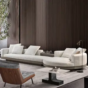 OKF Custom Color High End Cotton And Linen Italian Minimalist Villa Sofa Modern Sectional Couch Sofa Living Room Furniture