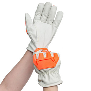 Guantes resistentes a impactos TPR de cuero de vaca, protección a prueba de cortes, guantes de trabajo de seguridad antiimpacto para invierno para hombres - Product Image 3