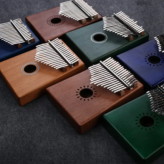 Großhandel 17 Schlüssel Musical Instrument Daumen Klavier Holz Kalimba