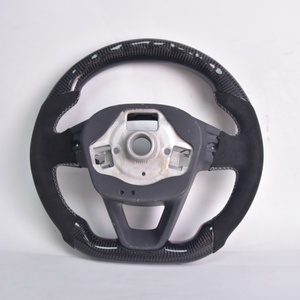 Volante de fibra de carbono LED deportivo negro para Seat <span class=keywords><strong>Leon</strong></span> <span class=keywords><strong>Cupra</strong></span> volante 2013 2015 2016 <span class=keywords><strong>2018</strong></span> 2019 accesorios de coche - Product Image 5