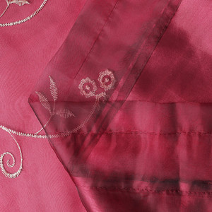 Fine fiore ricamato arte di lavoro organza sheer doppio strato ready made tenda <span class=keywords><strong>con</strong></span> abbinato attaccato mantovana - Product Image 5