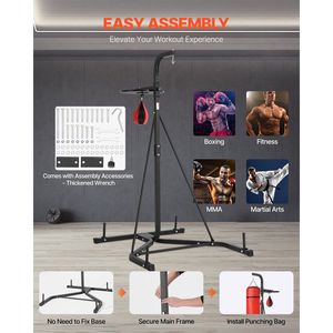2 in 1 Heavy Duty Steel Punching Bag Frame <b>Boxing</b> & Fitness Stand With Sand 64x47x87 Inches D0100X3I4P8 2 in 1 Heavy Duty <b>Boxing</b> - Product Image 6