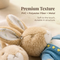 Peluche de collection Peter Rabbit Floral Meadow Art Toy, Madame Lapin Flopsy, PVC, polyester, accessoires, 38 cm, décoration pastorale vintage