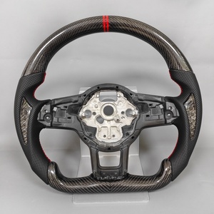 Marco de Volante de Fibra de Carbono Real para Volkswagen <span class=keywords><strong>Golf</strong></span>, Passat, <span class=keywords><strong>GTI</strong></span>, R, Transporter, Cabrio, Vento - Product Image 2