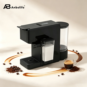เครื่องชงกาแฟเอสเพรสโซแบบแคปซูลหลายชนิด Anbolife OEM ODM แรงดัน 20 บาร์ หม้อต้มคู่ พร้อมฟังก์ชั่นทำฟองนม ใช้ได้กับกาแฟผง Nespresso และ <span class=keywords><strong>Dolce</strong></span> <span class=keywords><strong>Gusto</strong></span> - Product Image 1