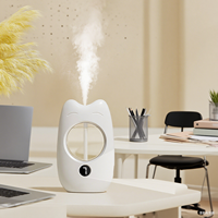 Mini diffuseur d'huiles essentielles en forme de chat 50ML personnalisable 7 vitesses de conception murale autocollant personnalisé portable pour hôtels