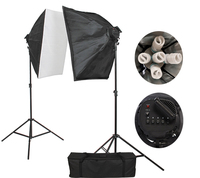 Kit de studio photographique professionnel : Softbox vidéo économique avec kit d'éclairage continu
