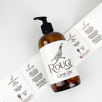 Autocollant personnalisé en feuille d'or pour logo, cosmétiques, soins de la peau, shampoing, impression en rouleau, emballage, étiquette de bouteille en vinyle imperméable