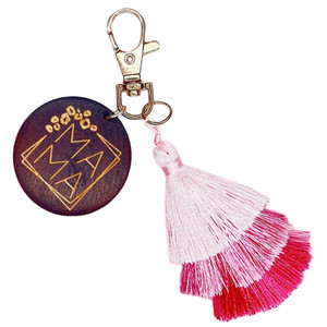Nouveau <span class=keywords><strong>Porte</strong></span>-clés Rond Créatif Alphabet MAMA 2026, Fait Main avec <span class=keywords><strong>Pompon</strong></span> en <span class=keywords><strong>Laine</strong></span>, Accessoire de Sac - Product Image 3