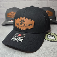 Casquette de camionneur unisexe avec logo personnalisé, patch en cuir gravé au laser, vente en gros pour entreprise de transport