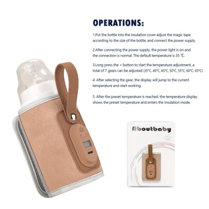 Calentador de Leche Eléctrico Recargable por USB para Viajes en Auto, Calentador de Biberones Portátil para Bebés - Product Image 5