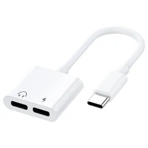 USB C на 3,5 мм адаптер зарядного устройства для наушников Type-C на Aux Jack кабель с быстрой зарядкой для телефона 15Pro