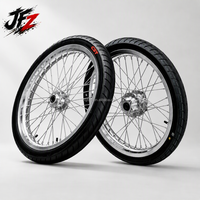 Kit de roues Supermoto CNC chromé argenté 17 pouces Sur-Ron LBX Talaria 70/90-17 90/80-17 Pneus Moto électrique tout-terrain