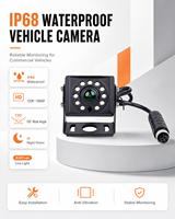 Cámara de Reversa Profesional OEM ODM Lanchi LC-FS06 IP68 con Lente de 2.8mm, Visión Nocturna Infrarroja, 3DNR, Soporte de Instalación para Autobuses