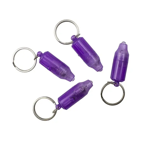 Bullet shape Ultra Violet UV LED Key Ring Torch Photon Keyring Light