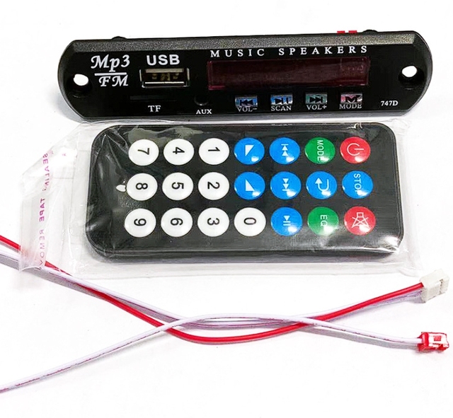 Blue-t0oth MP3 decoding board 5V and 12V lossless car audio amplifier modified Blue-t0oth 5.0 decoder circuit board