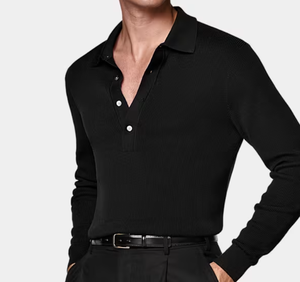 Suéter Personalizado de Invierno para Hombre, Estilo Fair Isle, Cuello Redondo, Antiencogimiento, Negro, Cuello Polo de Manga Larga - Product Image 4
