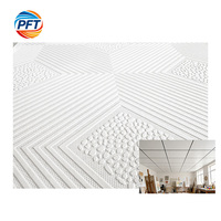 Placas de Techo de PVC Cuadradas Modernas, Insonorizadas e Ignífugas, Clase 24x24, Montaje Suspendido/Enrasado para Apartamentos, Centros Comerciales y Hoteles