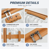 Valise de voyage à roulettes ABS 360° à 4 roues, 3 ensembles modernes, best-seller en gros