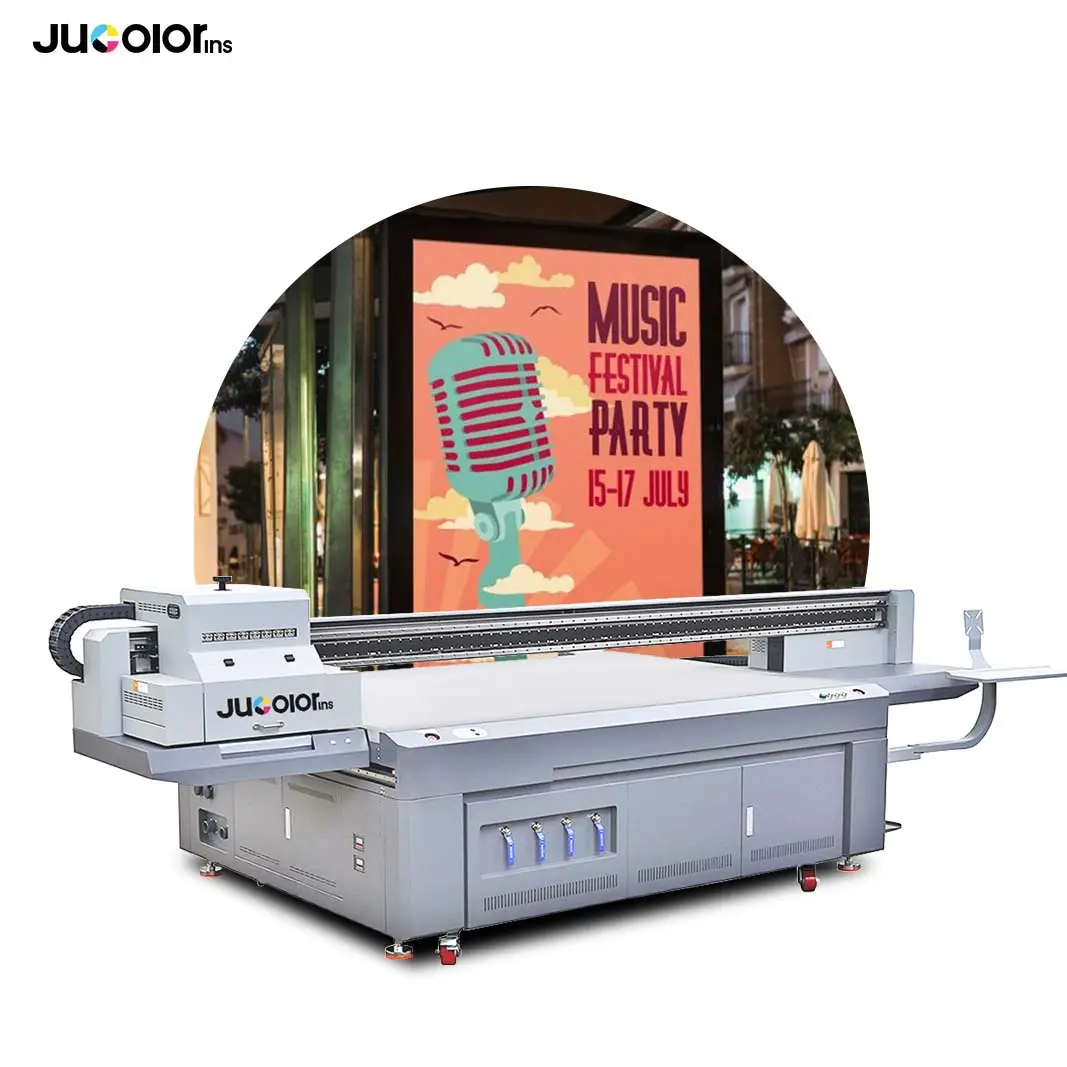 Jucolor Large Format 4*8ft 2513 UV Printer with G6 Head for Form Board and composite panel Signs