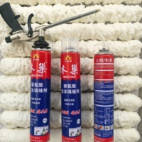 MU CHAO 750ml Mousse PU monocomposant adhésive pour la construction, agent moussant blanc puissant, étanchéité et imperméabilisation