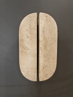 Poignée de porte de cabinet en marbre sculpté à la main, personnalisée, de luxe, moderne, pour hôtel et villa, surface polie, durable, écologique