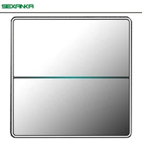 Système d'automatisation de la maison intelligente KNX EIB, interrupteurs muraux intelligents à écran tactile en verre 2 voies, modèle SEXANKA ZF-TK-02G, équipement du Guangdong