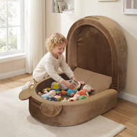 Lit de bébé pliable portable 2-en-1 en forme de singe en mousse haute densité, lit de voyage pour tout-petit, berceau pour usage hospitalier et extérieur