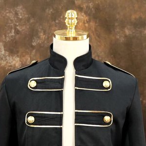 Giáng Sinh Unisex Mùa Đông Ấm Áp Cổ Điển Tailcoat Áo Khoác Gothic Victoria Thời Trung Cổ Cosplay Trang Phục Áo Khoác Outwear Tuxedo Cotton - Product Image 6