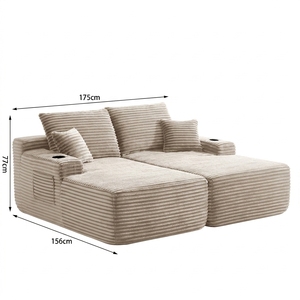 Fast Delivery US Warehouse Modern Modular Cloud 2 Seater Loveseat Vacuum Compression in a Box for <b>Small</b> Space - Product Image 3