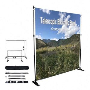 ฉากหลังผ้าพับได้แบบพกพาพร้อมโลโก้สั่งทำ - Product Image 1