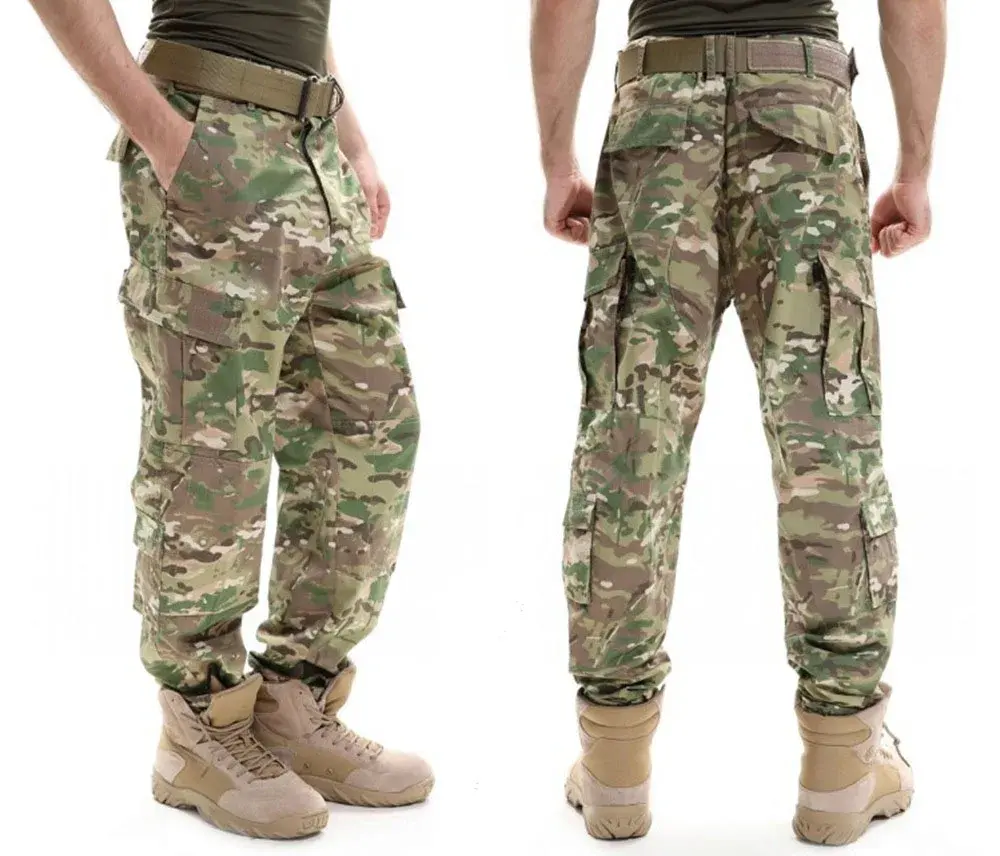 Pantalones tácticos para hombre, pantalones elásticos de secado rápido, pantalones de entrenamiento al aire libre rectos ajustados para primavera y otoño