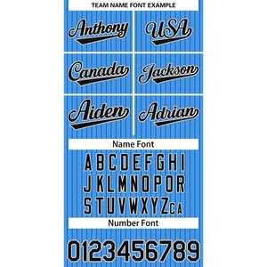 Custom Pinstripe Baseball Jersey Breathable Button <b>Down</b> Shirt with Personalized Name and Number for Men Women Youth - Product Image 5