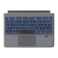 Clavier sans fil rétroéclairé RVB à 7 touches pleine taille pour Surface Go3/Go2, souris tactile ultra-fine USB-C pour Surface Pro/Tablet PC