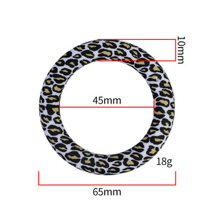 Anillos de Silicona Personalizados al por Mayor de 65mm sin BPA, Cuentas Focales DIY, Pulseras, Llaveros, Productos para Bebés - Product Image 6