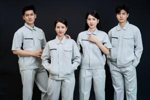 Vietnam New Top FMF Women's Grey & Navy Long-Sleeve <b>Apparel</b> & <b>Accessories</b> Safety Workwear Set - Product Image 6