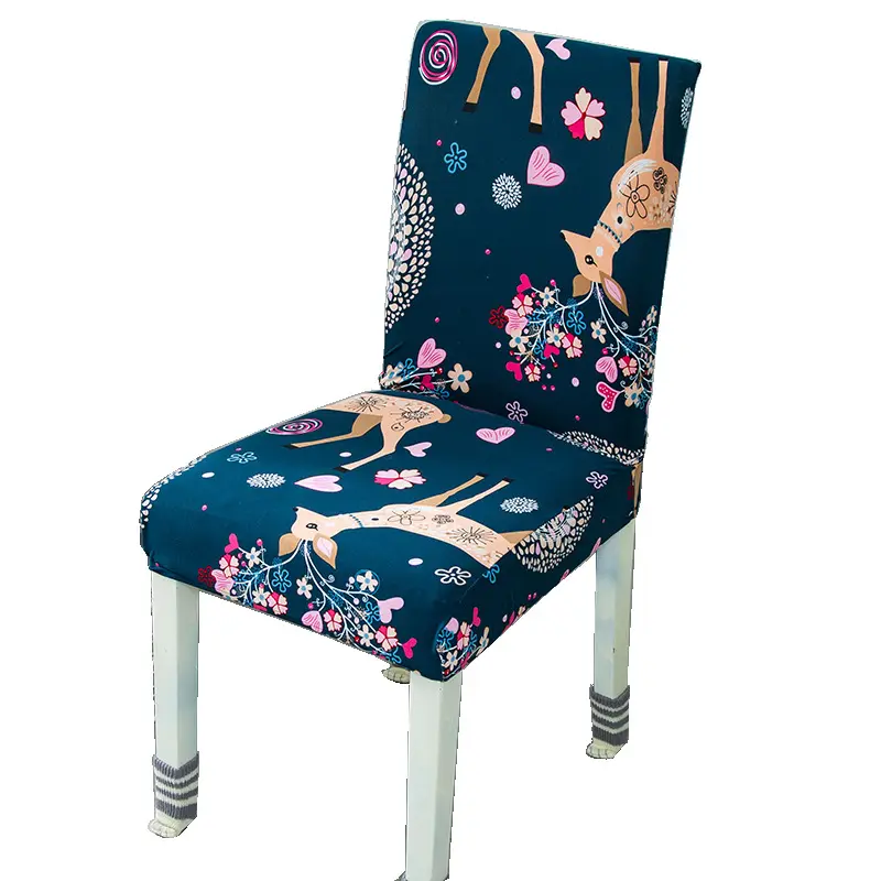 Housse de chaise demi-chaise, en Spandex, souple et extensible, avec imprimés, couleurs, taille personnalisée, pour salle à manger, offre spéciale