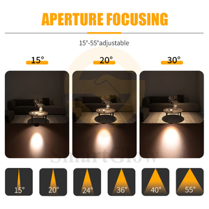 Zoomable đèn 15W 20W 30W dẫn theo dõi ánh sáng thông minh Dimmable hệ thống điều khiển 355 độ xoay COB Chip tập trung theo dõi ánh sáng - Product Image 5
